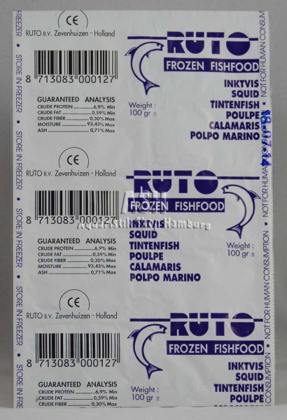 RUTO's Tintenfisch (Calamaris) Blister-Verpackung 100g