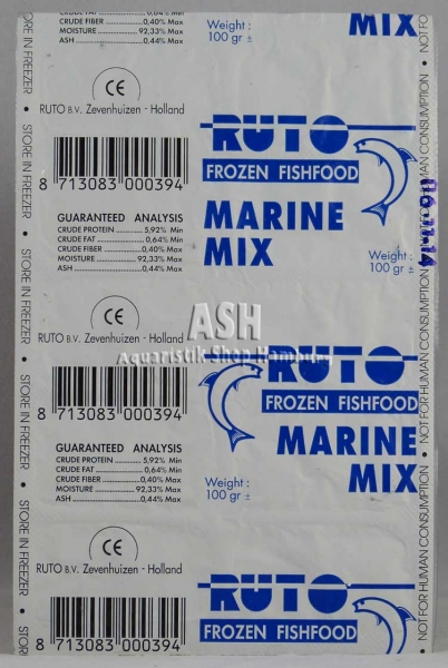 RUTO's Marine-Mix Blister-Verpackung 100g