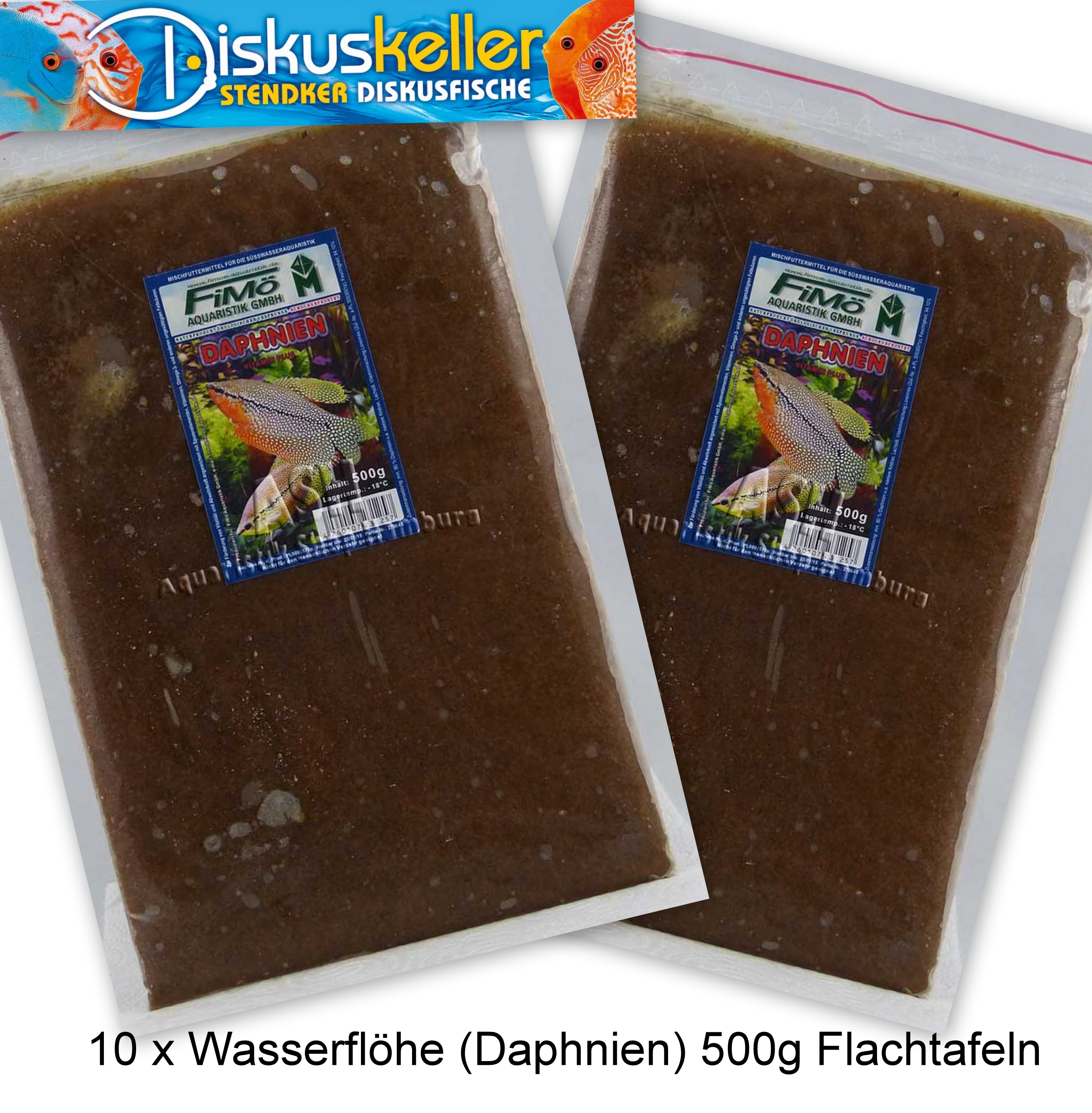 10 x Wasserflöhe  500g Flachtafeln