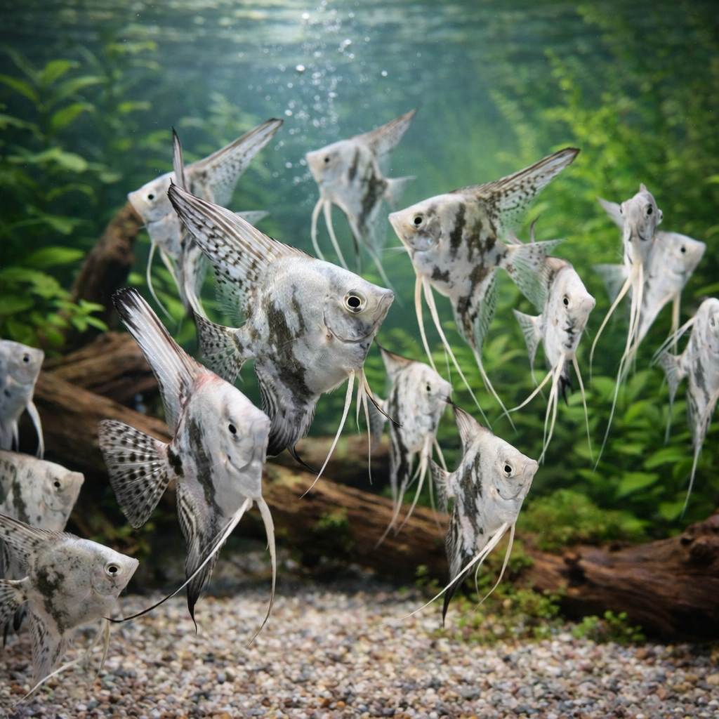 Blue Smoke Blue Chocolate Skalar 6–8 cm (Pterophyllum scalare)