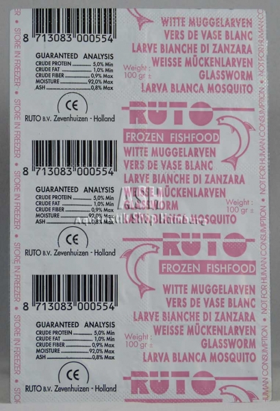 RUTO's Mückenlarven weiß 100g Blister